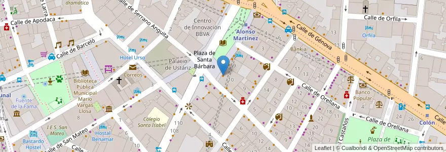 Mapa de ubicacion de The Place To Be en Spagna, Comunidad De Madrid, Comunidad De Madrid, Área Metropolitana De Madrid Y Corredor Del Henares, Madrid.