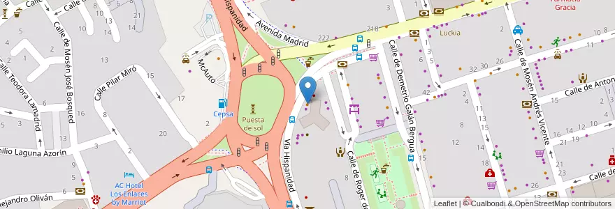 Mapa de ubicacion de The Queen Rock Cafe en إسبانيا, أرغون, سرقسطة, Zaragoza, سرقسطة.