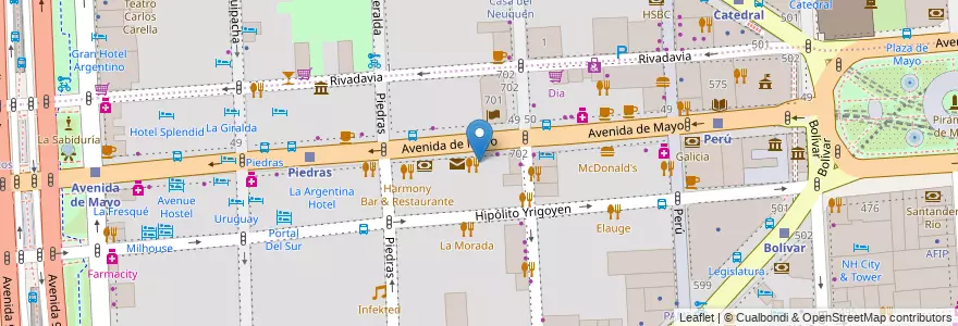 Mapa de ubicacion de The Sandwich Market, Montserrat en 阿根廷, Ciudad Autónoma De Buenos Aires, Comuna 1, 布宜诺斯艾利斯.