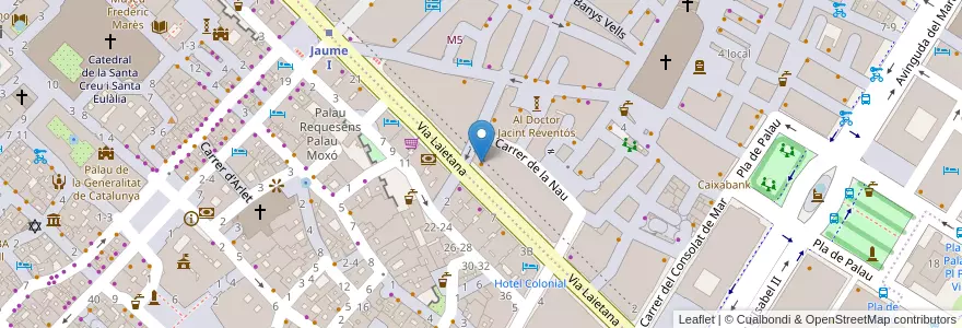 Mapa de ubicacion de The street en 스페인, Catalunya, Barcelona, Barcelonès, 바르셀로나.