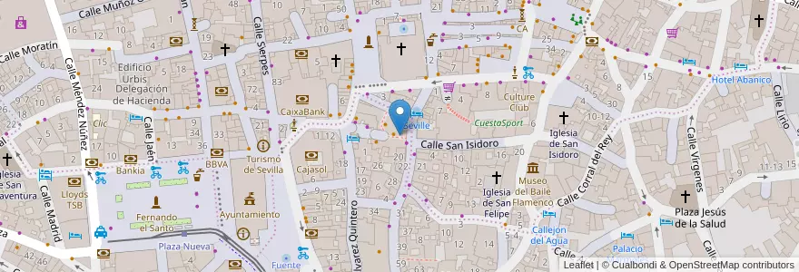 Mapa de ubicacion de The Tourist House en España, Andalucía, Sevilla, Sevilla.