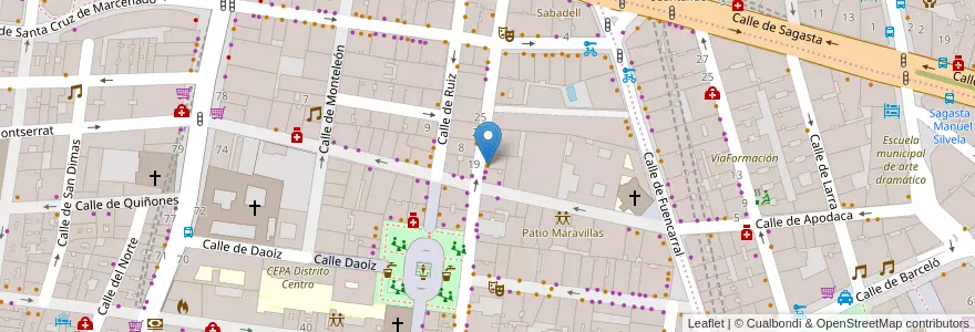 Mapa de ubicacion de The Traveller en Испания, Мадрид, Мадрид, Área Metropolitana De Madrid Y Corredor Del Henares, Мадрид.