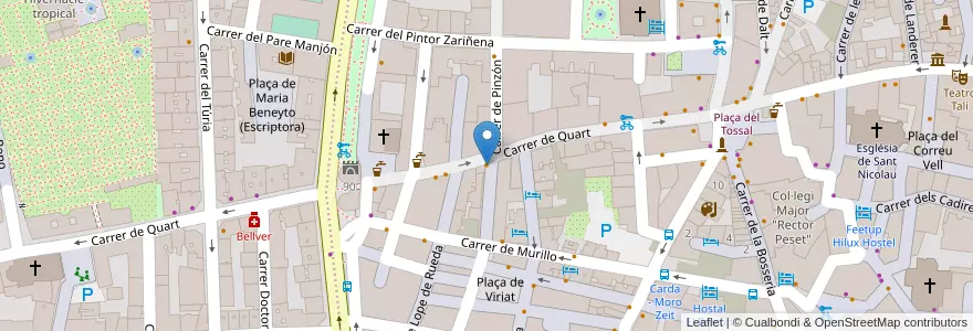 Mapa de ubicacion de The Vurger en スペイン, バレンシア州, València / Valencia, Comarca De València, València.