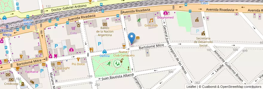 Mapa de ubicacion de Thin System en 阿根廷, 布宜诺斯艾利斯省, Partido De La Matanza, Ramos Mejía.