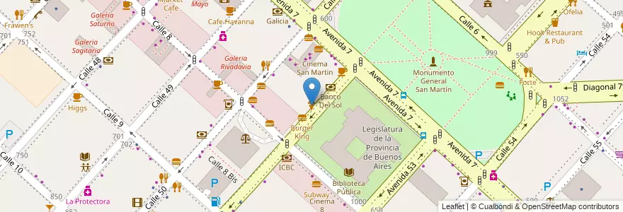 Mapa de ubicacion de Thionis, Casco Urbano en アルゼンチン, ブエノスアイレス州, Partido De La Plata, La Plata.