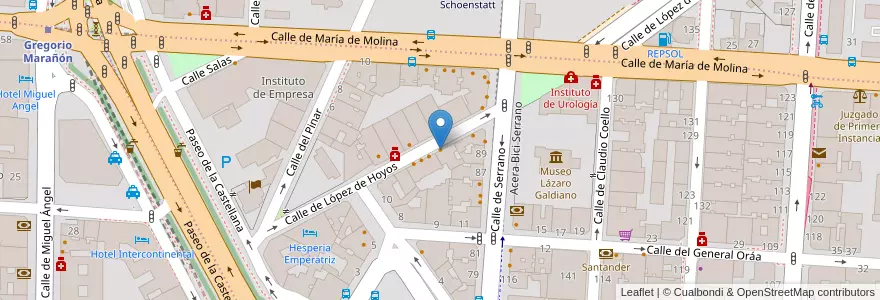 Mapa de ubicacion de Thong en 스페인, Comunidad De Madrid, Comunidad De Madrid, Área Metropolitana De Madrid Y Corredor Del Henares, 마드리드.