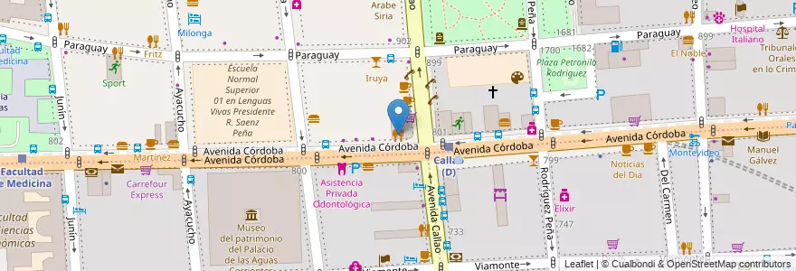 Mapa de ubicacion de Tian Ying, Recoleta en アルゼンチン, Ciudad Autónoma De Buenos Aires, ブエノスアイレス.