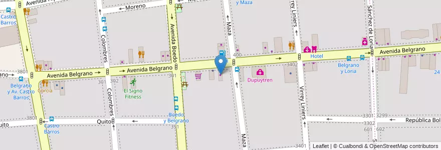 Mapa de ubicacion de Tic-tac, Almagro en 阿根廷, Ciudad Autónoma De Buenos Aires, Comuna 5, 布宜诺斯艾利斯.