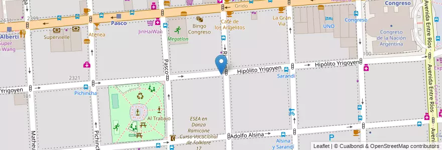 Mapa de ubicacion de Tickeadora, Balvanera en 阿根廷, Ciudad Autónoma De Buenos Aires, Comuna 3, 布宜诺斯艾利斯.