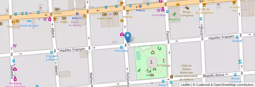 Mapa de ubicacion de Tickeadora, Balvanera en 아르헨티나, Ciudad Autónoma De Buenos Aires, Comuna 3, 부에노스아이레스.