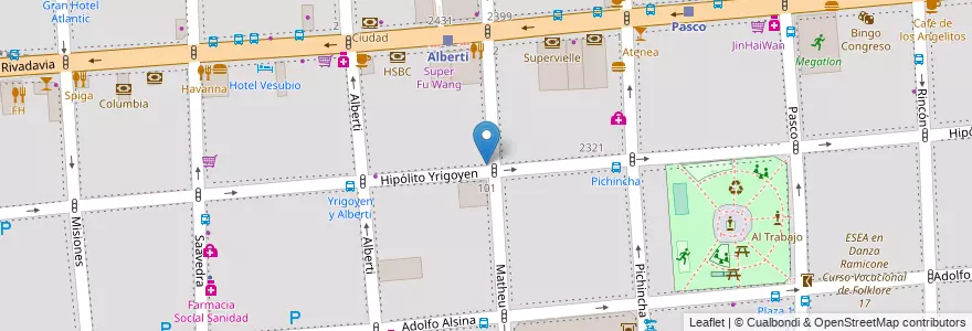 Mapa de ubicacion de Tickeadora, Balvanera en 아르헨티나, Ciudad Autónoma De Buenos Aires, Comuna 3, 부에노스아이레스.