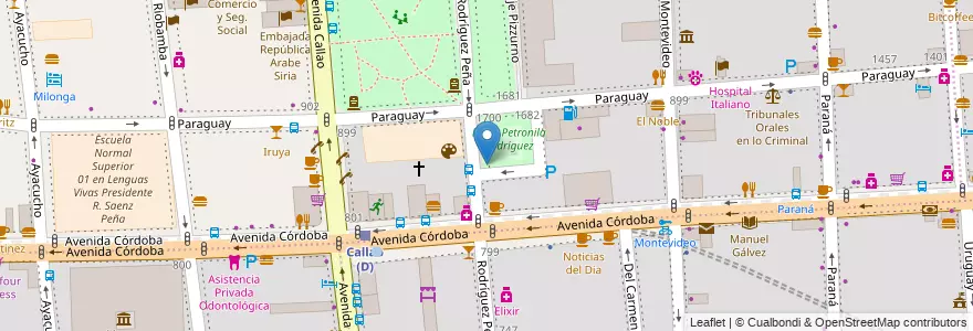 Mapa de ubicacion de Tickeadora, Recoleta en アルゼンチン, Ciudad Autónoma De Buenos Aires, Comuna 2, ブエノスアイレス.