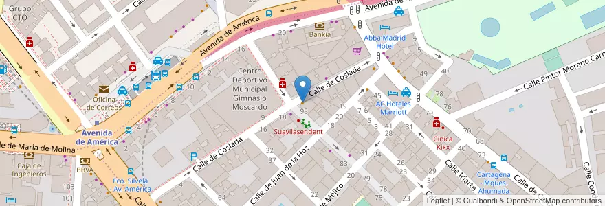 Mapa de ubicacion de Tiempos mágicos en إسبانيا, منطقة مدريد, منطقة مدريد, Área Metropolitana De Madrid Y Corredor Del Henares, مدريد.