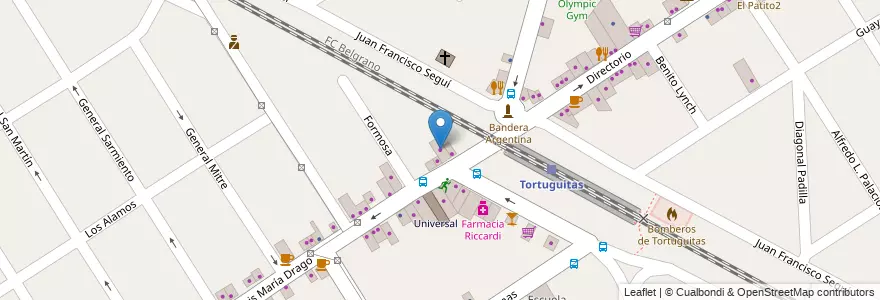 Mapa de ubicacion de Tienda Abraham en Argentina, Provincia Di Buenos Aires, Partido De Malvinas Argentinas, Tortuguitas.