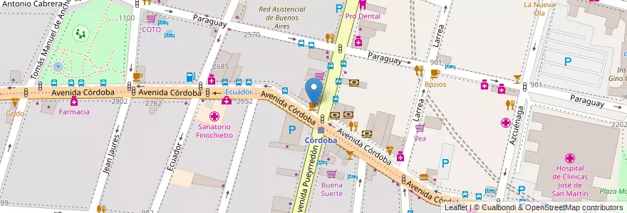 Mapa de ubicacion de Tienda de Café, Balvanera en アルゼンチン, Ciudad Autónoma De Buenos Aires, Comuna 2, ブエノスアイレス.
