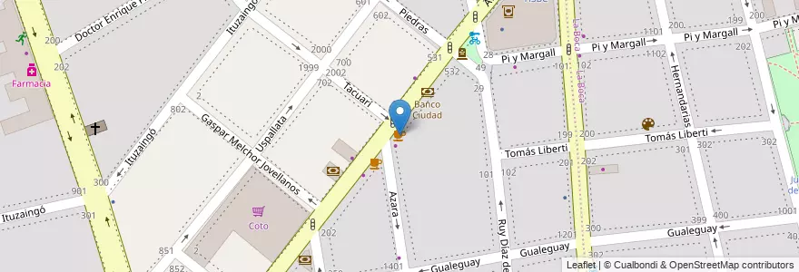 Mapa de ubicacion de Tienda de Cafe, Barracas en 阿根廷, Ciudad Autónoma De Buenos Aires, Comuna 4, 布宜诺斯艾利斯.