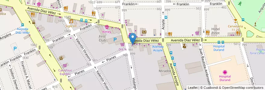 Mapa de ubicacion de Tienda de Café, Caballito en الأرجنتين, Ciudad Autónoma De Buenos Aires, Buenos Aires, Comuna 6.