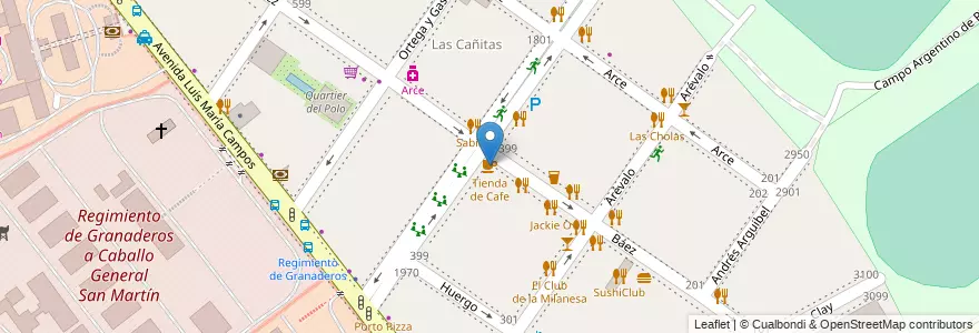 Mapa de ubicacion de Tienda de Cafe, Palermo en Argentina, Ciudad Autónoma De Buenos Aires, Buenos Aires, Comuna 14.