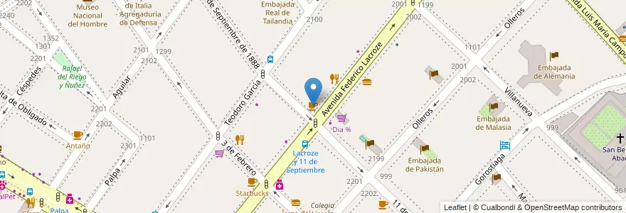 Mapa de ubicacion de Tienda de Café, Palermo en 아르헨티나, Ciudad Autónoma De Buenos Aires, 부에노스아이레스, Comuna 14.