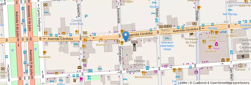 Mapa de ubicacion de Tienda De Cafe, San Nicolas en الأرجنتين, Ciudad Autónoma De Buenos Aires, Comuna 1, Buenos Aires.