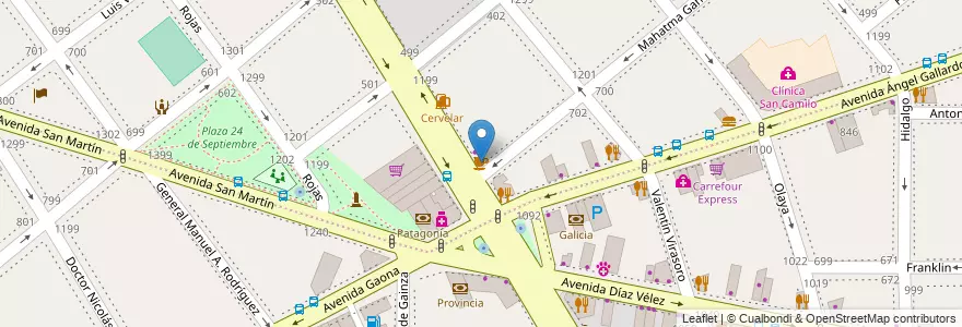 Mapa de ubicacion de Tienda de Cafe, Villa Crespo en Arjantin, Ciudad Autónoma De Buenos Aires, Buenos Aires, Comuna 6.
