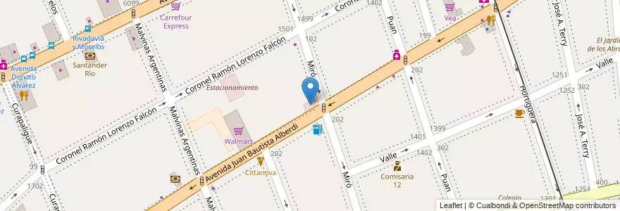 Mapa de ubicacion de Tienda De Ropa, Caballito en Аргентина, Буэнос-Айрес, Comuna 7, Буэнос-Айрес, Comuna 6.