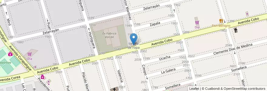 Mapa de ubicacion de tienda de ropa, Parque Chacabuco en Argentina, Ciudad Autónoma De Buenos Aires, Comuna 7, Buenos Aires.