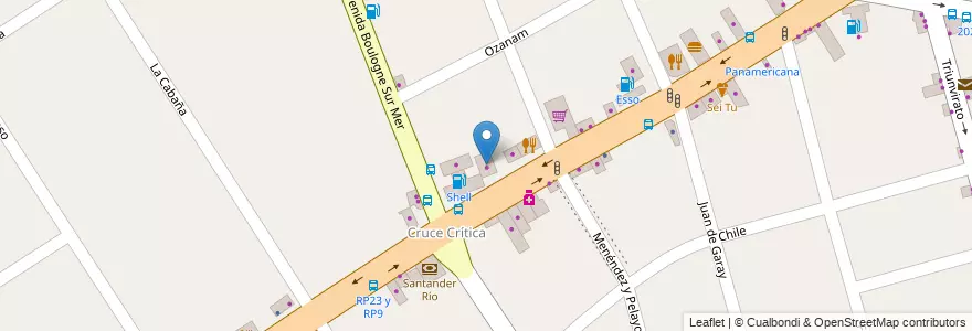 Mapa de ubicacion de Tienda de Venta Benefica Articulos Usados en アルゼンチン, ブエノスアイレス州, Partido De Tigre, Don Torcuato.