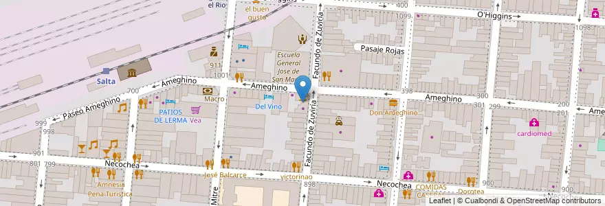Mapa de ubicacion de Tiendas en Argentinien, Salta, Capital, Municipio De Salta, Salta.