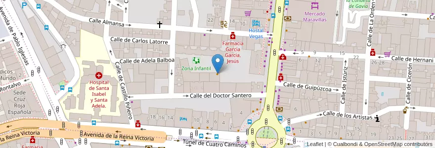 Mapa de ubicacion de Tierra Burrito Bar en Espanha, Comunidade De Madrid, Comunidade De Madrid, Área Metropolitana De Madrid Y Corredor Del Henares, Madrid.