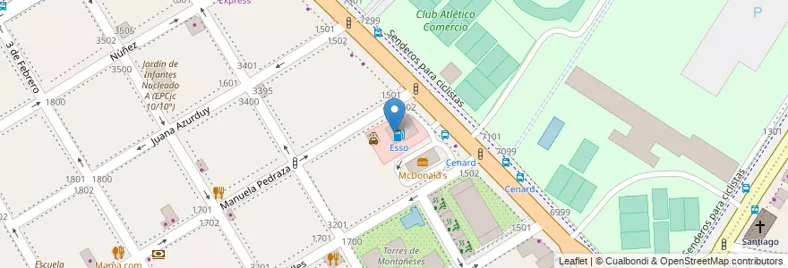 Mapa de ubicacion de Tigermarket, Nuñez en آرژانتین, Ciudad Autónoma De Buenos Aires, Buenos Aires, Comuna 13.