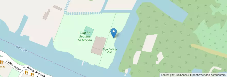 Mapa de ubicacion de Tigre Sailing Club en 阿根廷, 布宜诺斯艾利斯省, Partido De Tigre, Tigre.