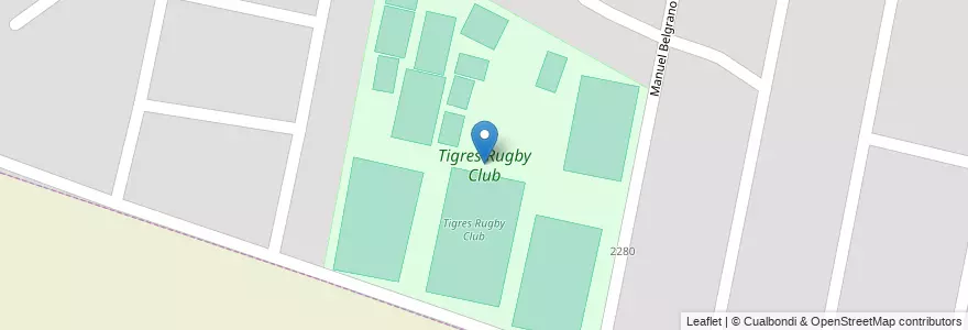 Mapa de ubicacion de Tigres Rugby Club en Argentinië, Salta, Capital, Municipio De San Lorenzo, San Lorenzo.