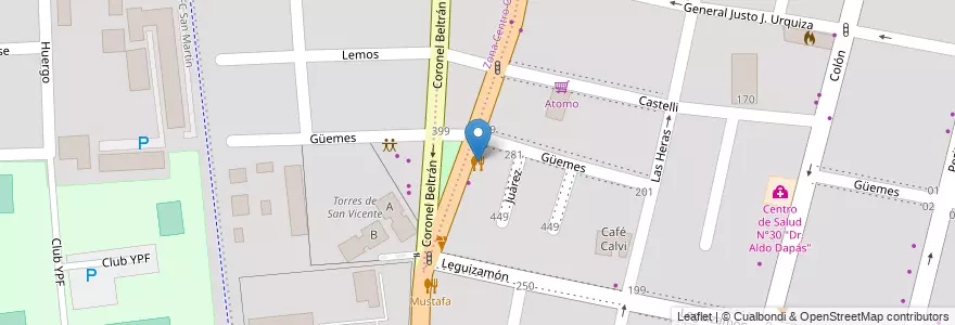 Mapa de ubicacion de Tijuana Sandwichs en Аргентина, Чили, Мендоса, Godoy Cruz, Departamento Godoy Cruz, Distrito Ciudad De Godoy Cruz.