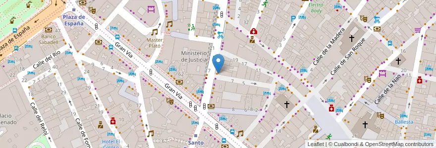 Mapa de ubicacion de Tiki Taco en スペイン, マドリード州, Comunidad De Madrid, Área Metropolitana De Madrid Y Corredor Del Henares, Madrid.