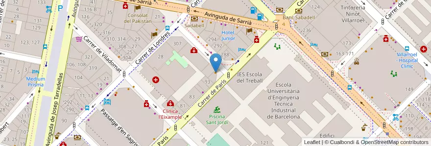 Mapa de ubicacion de Timesburg en Spanje, Catalonië, Barcelona, Barcelonès, Barcelona.
