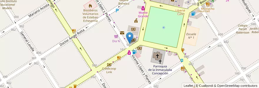 Mapa de ubicacion de Tinajón en アルゼンチン, ブエノスアイレス州, Partido De Esteban Echeverría, Monte Grande.