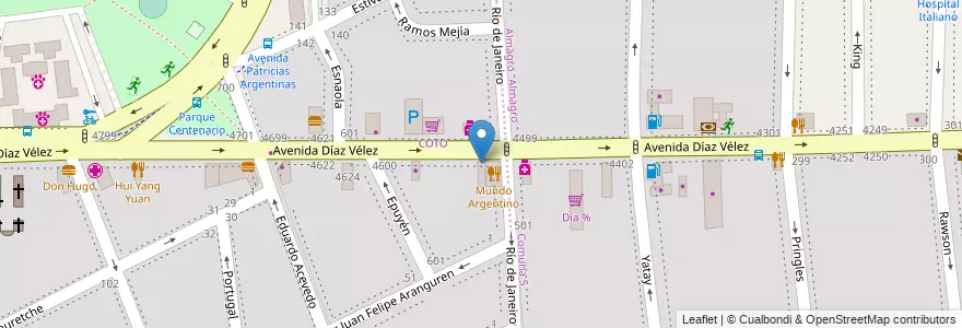 Mapa de ubicacion de Tino, Caballito en Argentine, Ciudad Autónoma De Buenos Aires, Comuna 5, Buenos Aires.