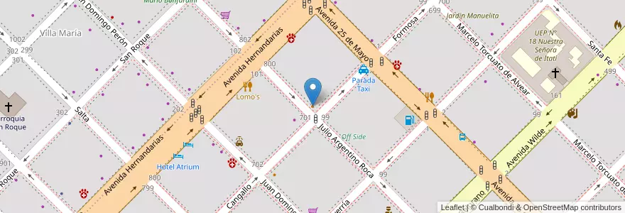 Mapa de ubicacion de Tino Junior en アルゼンチン, チャコ州, Departamento San Fernando, Resistencia, Resistencia.