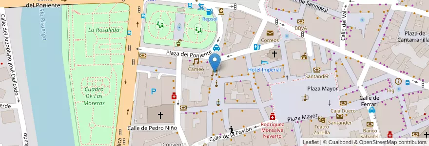 Mapa de ubicacion de Tintín en Sepanyol, Castilla Y León, Valladolid, Valladolid.