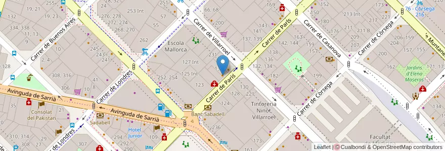 Mapa de ubicacion de Tío Bigotes. Empanadas argentinas en スペイン, カタルーニャ州, Barcelona, バルサルネス, Barcelona.