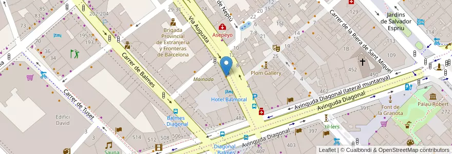 Mapa de ubicacion de Tio Joe (Hamburguesería Rústica) en Spanien, Katalonien, Barcelona, Barcelonès, Barcelona.