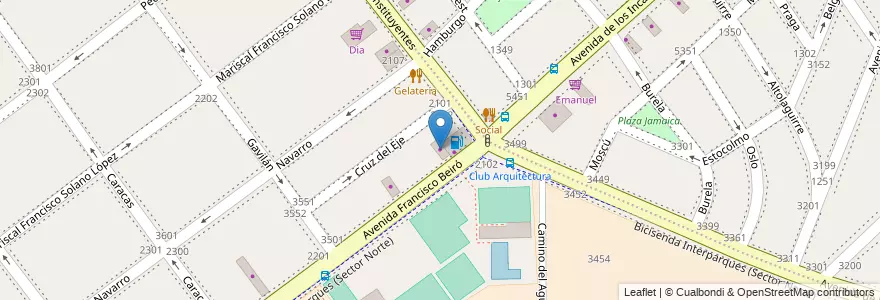 Mapa de ubicacion de Tire Center, Agronomia en 阿根廷, Ciudad Autónoma De Buenos Aires, 布宜诺斯艾利斯, Comuna 15.