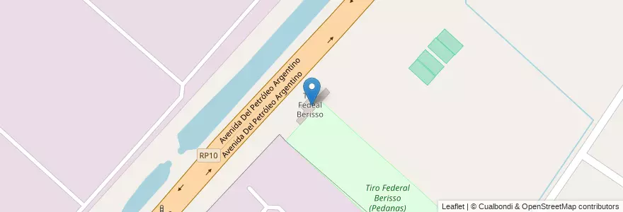 Mapa de ubicacion de Tiro Fedeal Berisso en 阿根廷, 布宜诺斯艾利斯省, Partido De Berisso.