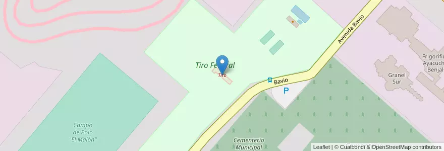 Mapa de ubicacion de Tiro en Argentinië, Buenos Aires, Partido De Ayacucho, Ayacucho.