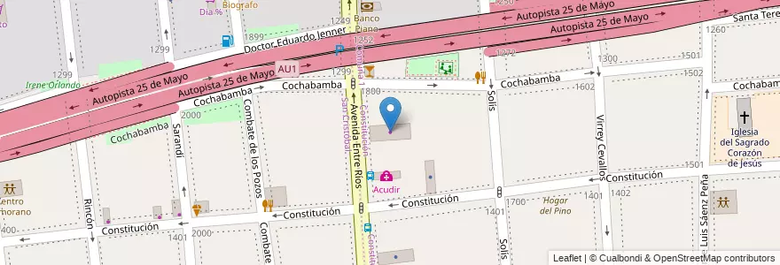 Mapa de ubicacion de Tito Gonzalez, Constitucion en Аргентина, Буэнос-Айрес, Буэнос-Айрес.