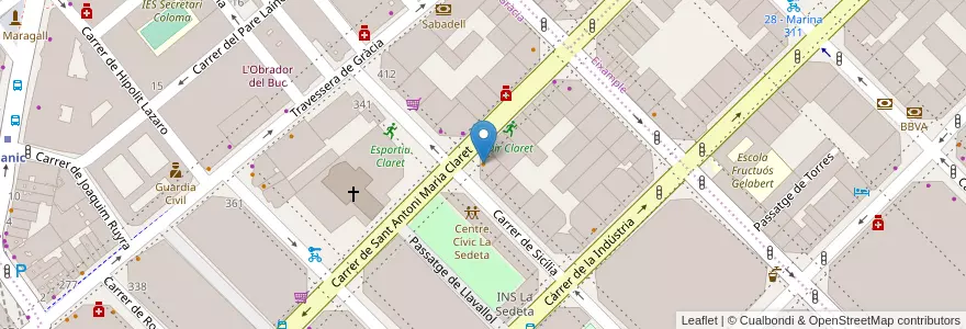 Mapa de ubicacion de Tivoli en Espanha, Catalunha, Barcelona, Barcelonès, Barcelona.
