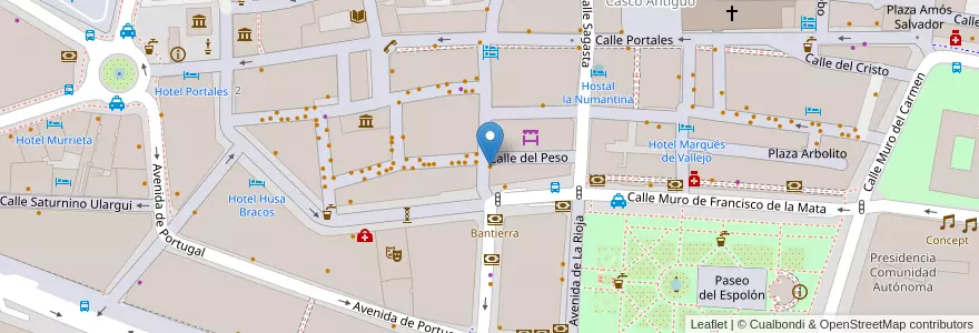 Mapa de ubicacion de Tivoli en Espagne, La Rioja, La Rioja, Logroño.