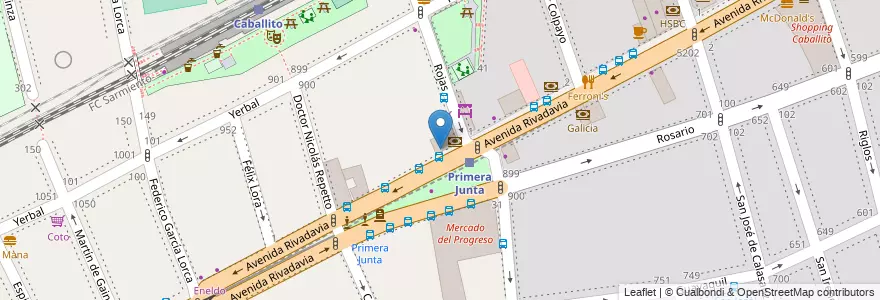 Mapa de ubicacion de TKL Farmacia, Caballito en الأرجنتين, Ciudad Autónoma De Buenos Aires, Buenos Aires, Comuna 6.