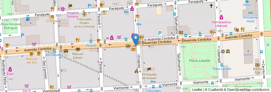 Mapa de ubicacion de TKL, San Nicolas en الأرجنتين, Ciudad Autónoma De Buenos Aires, Comuna 1, Buenos Aires.
